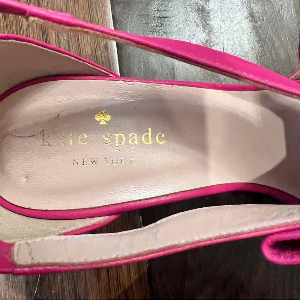 Kate Spade Imelda Zip Back Pink Fuschia Bow High Heels